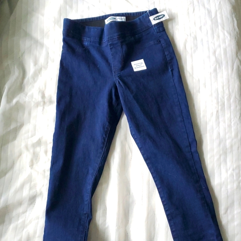 Old Navy super skinny mid-rise blue jeans